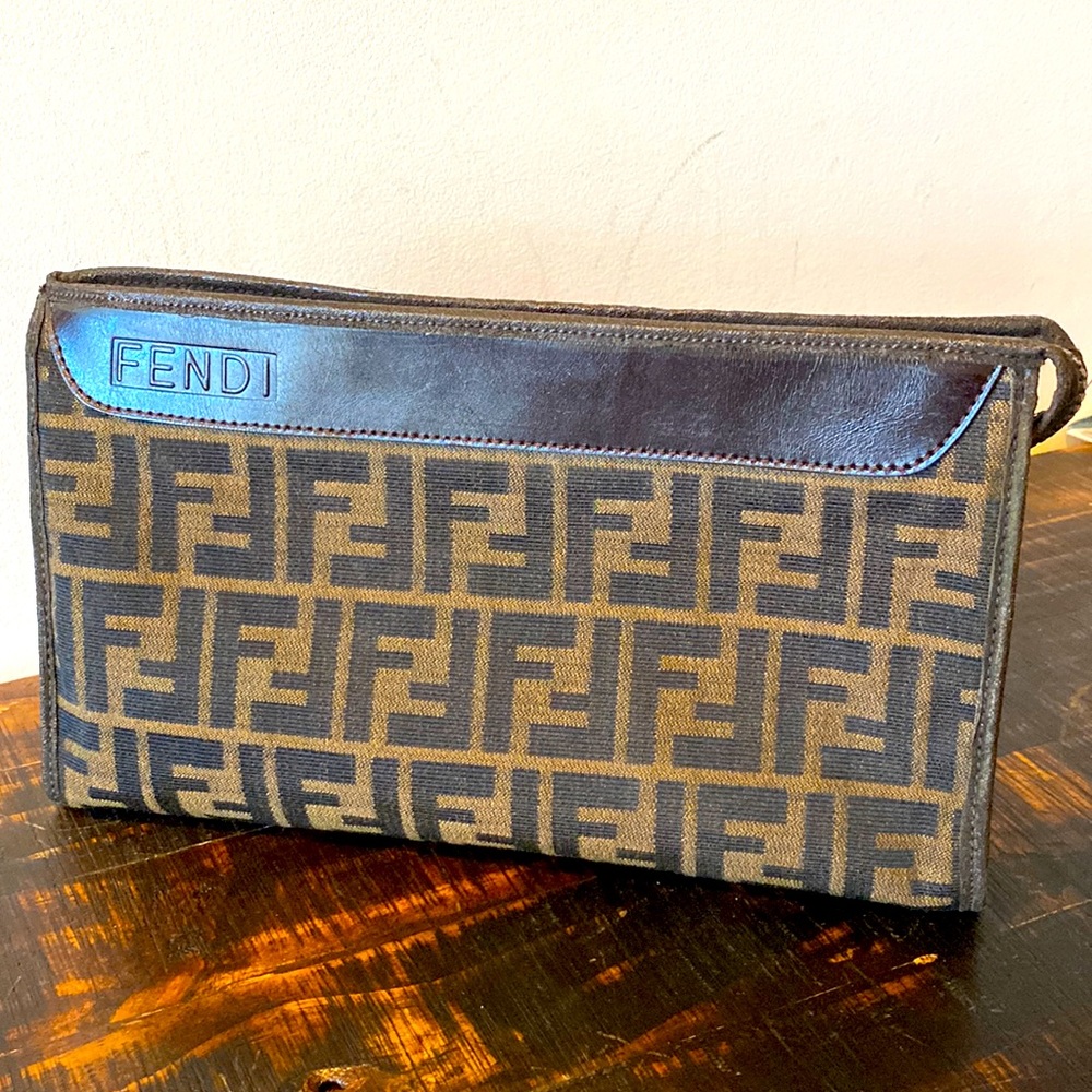 LARGE Fendi Zucca Toiletry/Cosmetic Bag